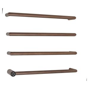 JTP Obi Brushed Bronze 485 x 600 Designer Electric Towel Rail