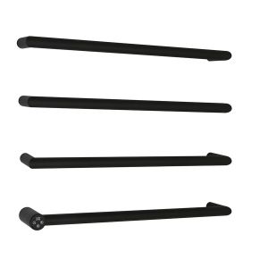 JTP Obi Matt Black 485 x 600 Designer Electric Towel Rail