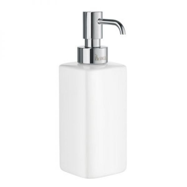 Smedbo Ice Porcelain Soap Dispenser With Chrome Pumphead OK470P