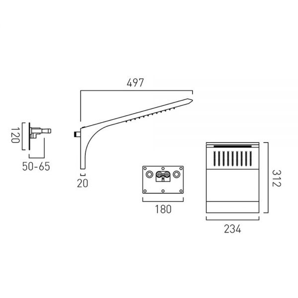 Vado Omika Two Function Wall Mounted Shower Head #2