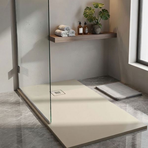 Apex Rectangular 2000 x 800 Sand Slate Effect Shower Tray #2