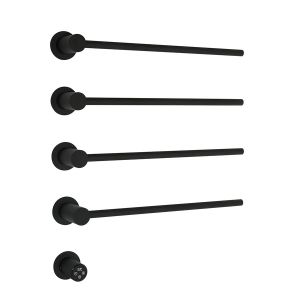 JTP Onyx Matt Black 610 x 536 Designer Electric Towel Rail