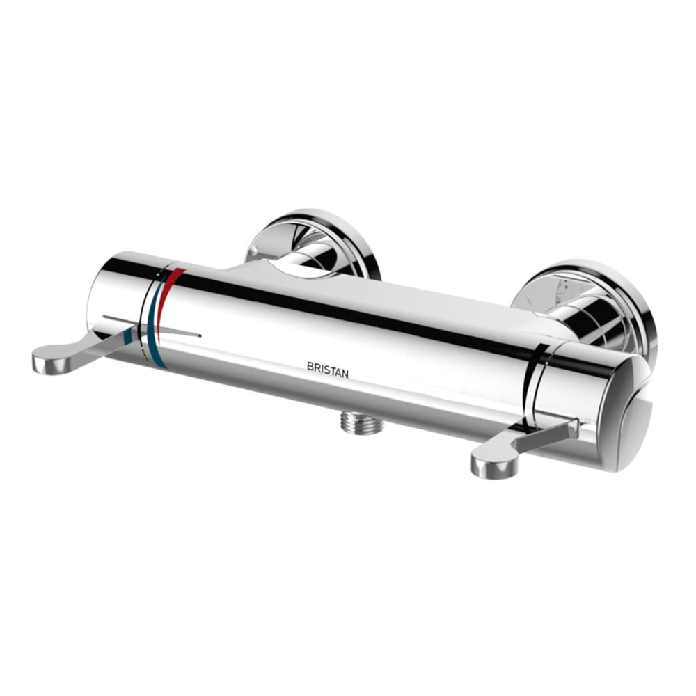 Bristan OPAC thermostatic exposed bar shower valve with Chrome Levers and Fast Fit connections OP SHXVO EL C on sale at the best price from HomeSupply UK