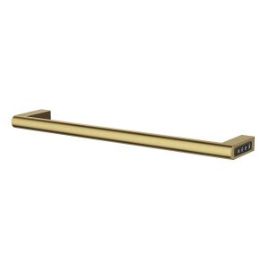 JTP Ora Brushed Brass 115 x 600 Designer Electric Towel Rail