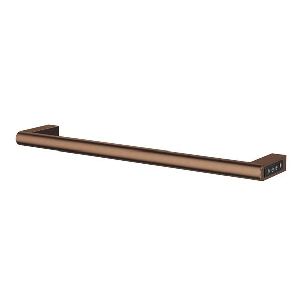 JTP Ora Brushed Bronze 115 x 600 Designer Electric Towel Rail
