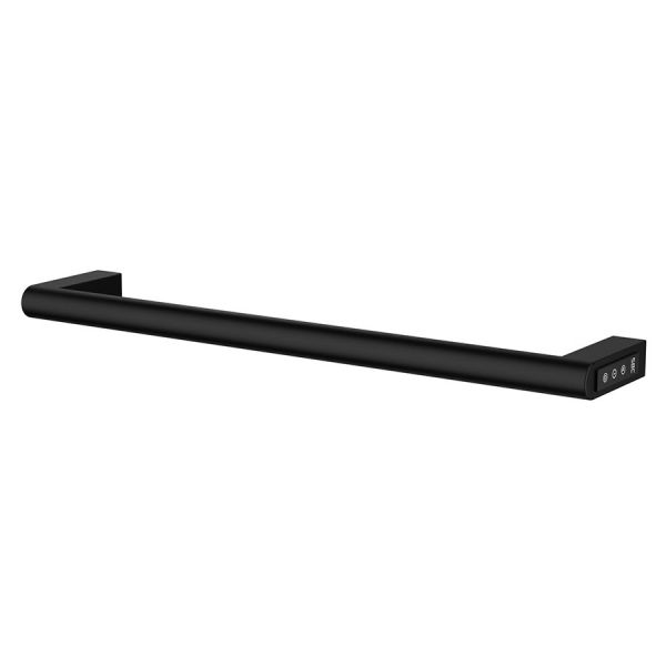 JTP Ora Matt Black 115 x 600 Designer Electric Towel Rail