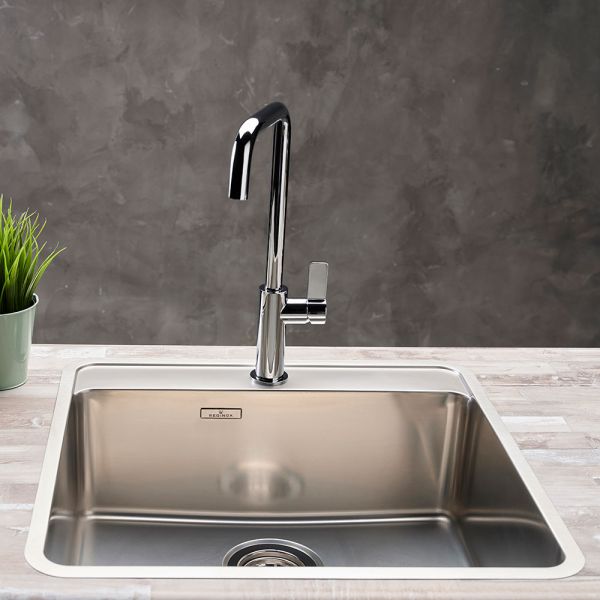 Reginox Ohio Single Bowl Stainless Steel Kitchen Sink 540 x 510mm #4