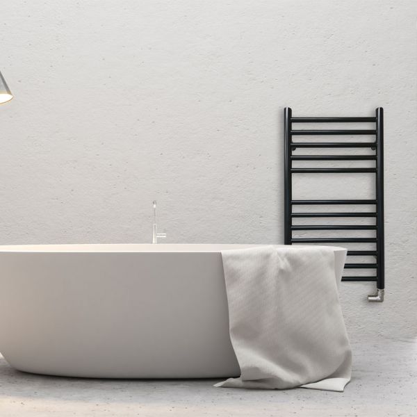 JIS Sussex Ouse Black 700mm x 400mm Stainless Steel Towel Rail #2