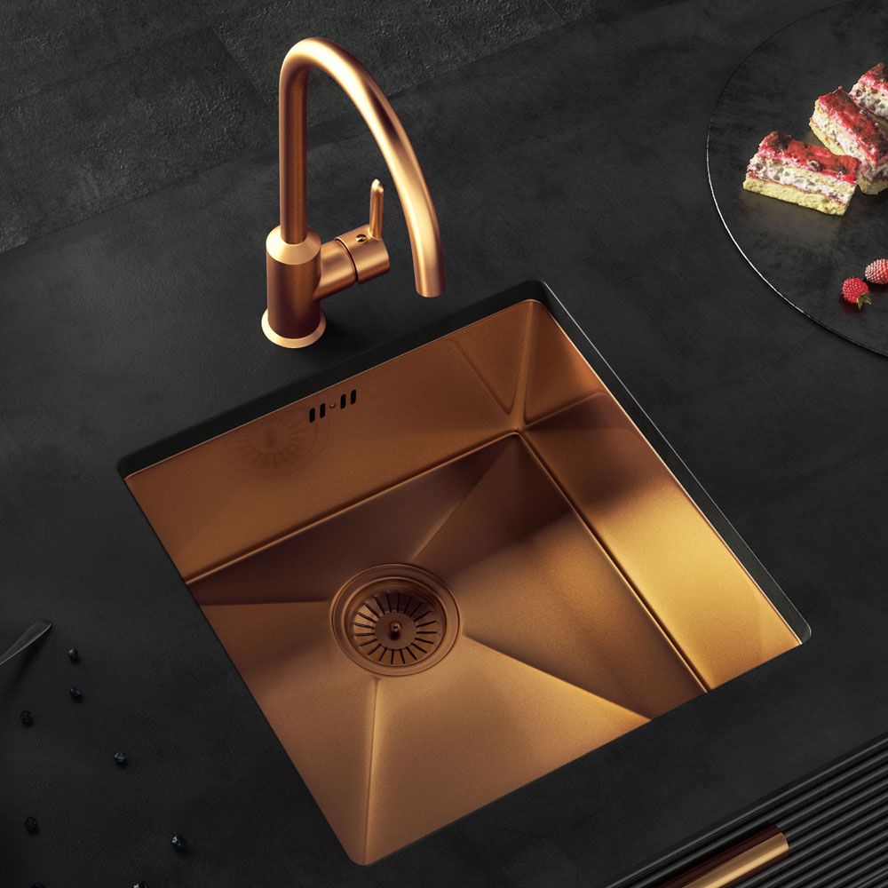 Ellsi Elite 1.0 Bowl Inset or Undermount Copper Kitchen Sink PDT000027