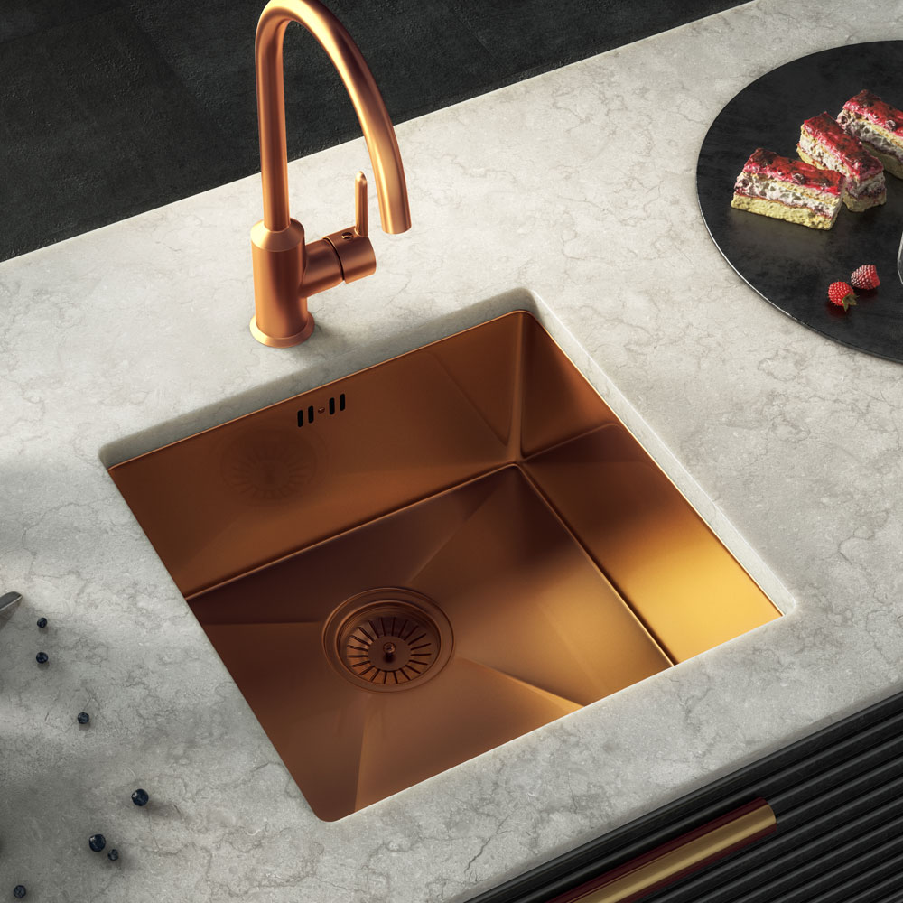 Ellsi Elite 1.0 Bowl Inset or Undermount Copper Kitchen Sink PDT000027