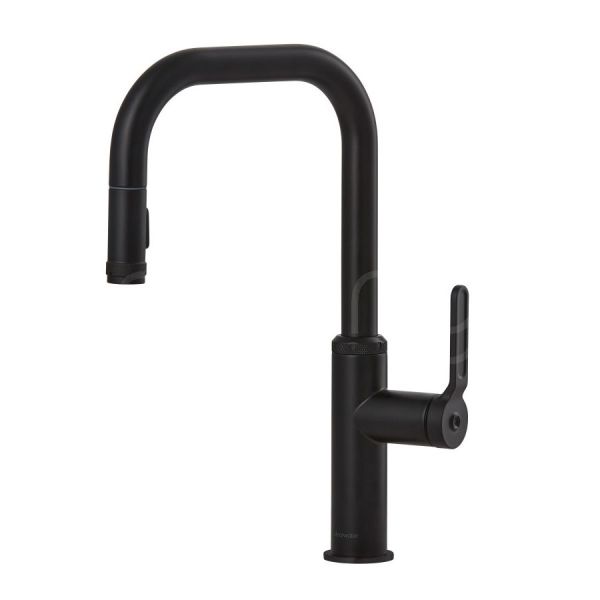 Clearwater Pioneer Single Lever Matt Black Pull Out Monobloc Kitchen Sink Mixer Tap