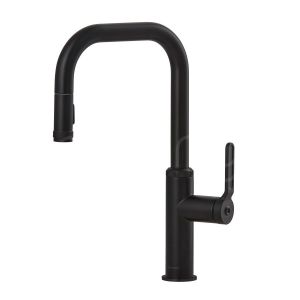 Clearwater Pioneer Single Lever Matt Black Pull Out Monobloc Kitchen Sink Mixer Tap
