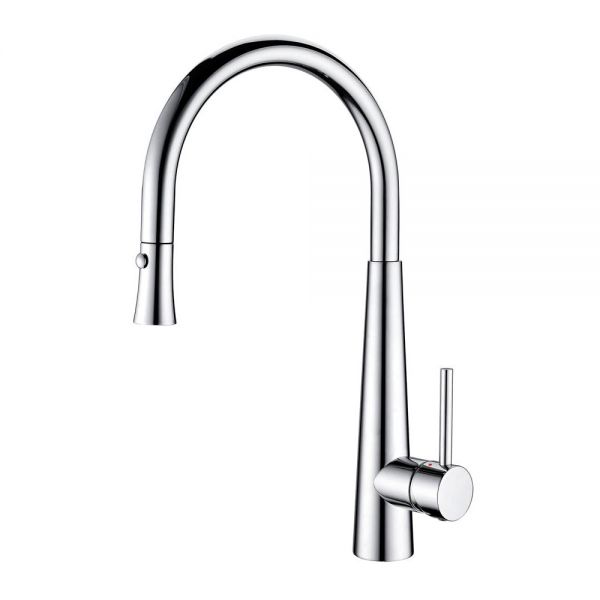 Clearwater Porrima Single Lever Chrome Pull Out Monobloc Kitchen Sink Mixer Tap
