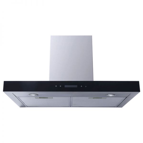 Prima Plus 60cm Stainless Steel and Black T Shaped Kitchen Hood