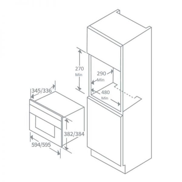 Prima Black Built In Microwave #2