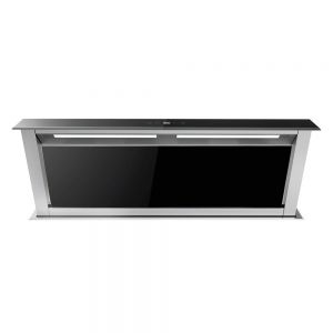 Prima Plus 88cm Black Glass Counter Top Downdraft Kitchen Extractor