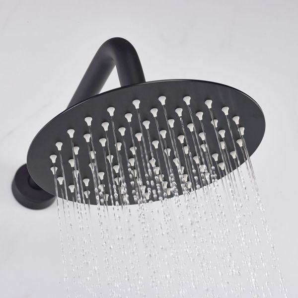 Bristan Prism Matt Black 2 Outlet Shower Pack with Overhead Shower and Handset #9