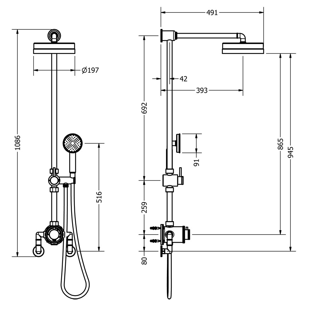 Crosswater MPRO Industrial Chrome Exposed Multi Function Shower Valve