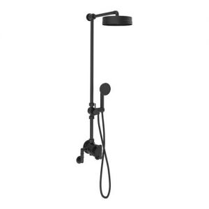 Crosswater MPRO Industrial Carbon Black Exposed Multi Function Shower Valve with Overhead Shower and Handset