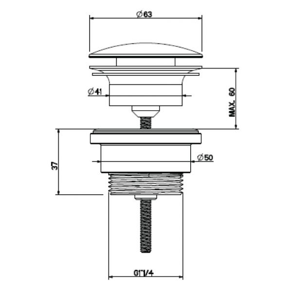 Crosswater MPRO Stainless Steel Universal Click Clack Basin Waste #2