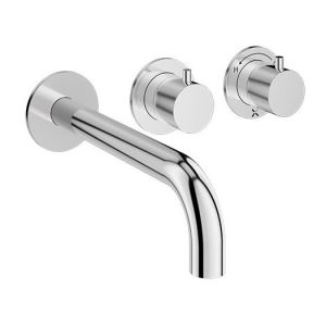 Crosswater Module Chrome 3 Outlet Thermostatic Shower Valve and Bath Spout