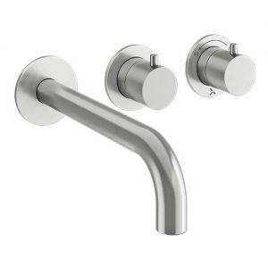 Crosswater Module Stainless Steel 3 Outlet Thermostatic Shower Valve and Bath Spout