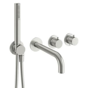 Crosswater Module Stainless Steel 2 Outlet Thermostatic Shower Valve with Bath Spout and Handset