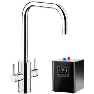 Abode Pronteau Project Chrome 4 in 1 Boiling Hot and Filtered Cold Water Kitchen Mixer Tap and Tank