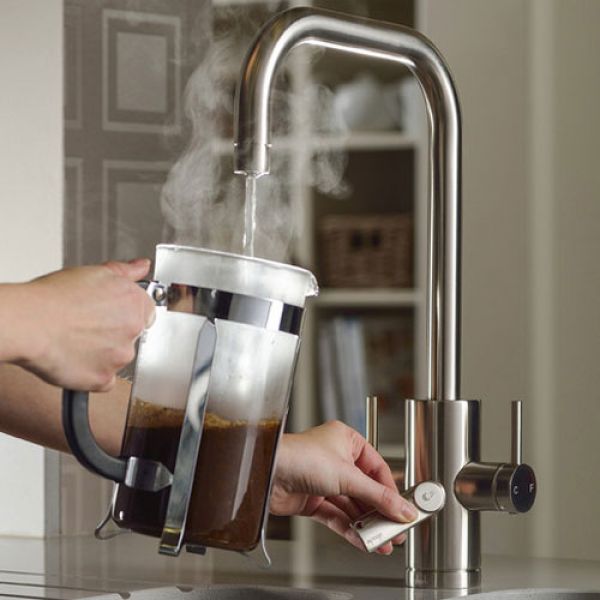 Abode Pronteau Project Brushed Nickel 4 in 1 Boiling Hot and Filtered Cold Water Kitchen Mixer Tap and Tank #4