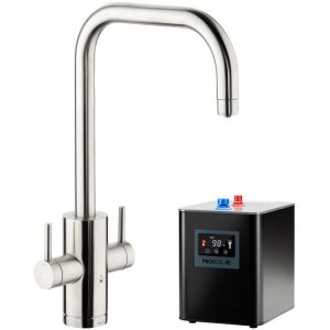 Abode Pronteau Project Brushed Nickel 4 in 1 Boiling Hot and Filtered Cold Water Kitchen Mixer Tap and Tank