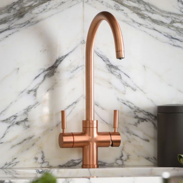 Abode Pronteau Prostream Urban Copper 3 in 1 Boiling Hot Water Kitchen Mixer Tap and Tank #2