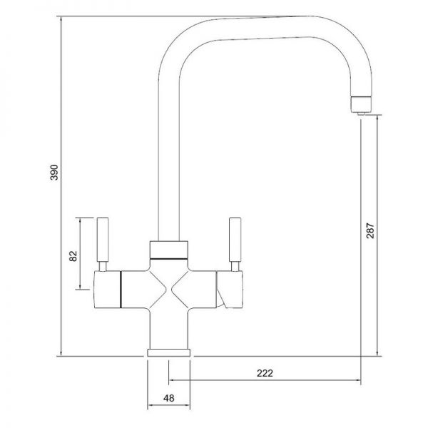 Abode Pronteau Prostyle Chrome 3 in 1 Boiling Hot Water Kitchen Mixer Tap and Tank #7