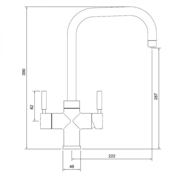 Abode Pronteau Prostyle Matt Black 3 in 1 Boiling Hot Water Kitchen Mixer Tap and Tank #6