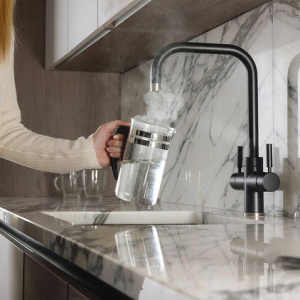 Abode Pronteau Prostyle Matt Black 3 in 1 Boiling Hot Water Kitchen Mixer Tap and Tank #3