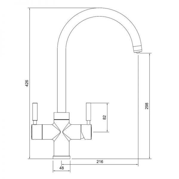 Abode Pronteau Propure Brushed Nickel 4 in 1 Boiling Hot and Filtered Cold Water Kitchen Mixer Tap and Tank #4