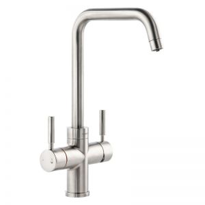 Abode Pronteau Propure Quad Brushed Nickel 4 in 1 Boiling Hot and Filtered Cold Water Kitchen Mixer Tap and Tank