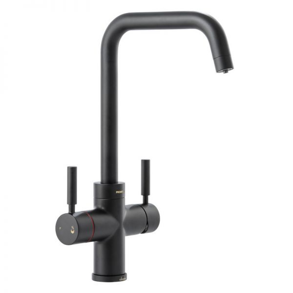 Abode Pronteau Propure Quad Matt Black 4 in 1 Boiling Hot and Filtered Cold Water Kitchen Mixer Tap and Tank