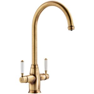 Abode Pronteau Protrad Antique Brass 3 in 1 Boiling Hot Water Kitchen Mixer Tap and Tank