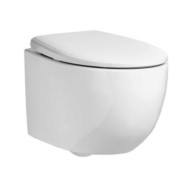 Roper Rhodes Paradigm Rimless Wall Hung Toilet with Soft Close Seat PWHPANDC14030