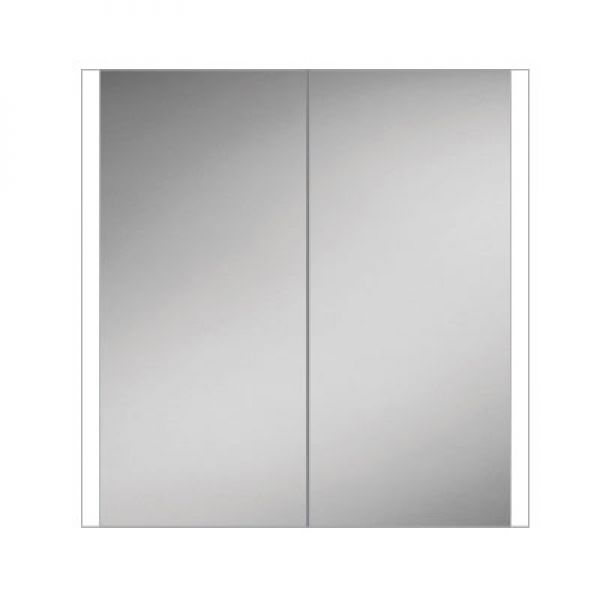 HIB Paragon 80 Illuminated Aluminium Double Door Bathroom Cabinet