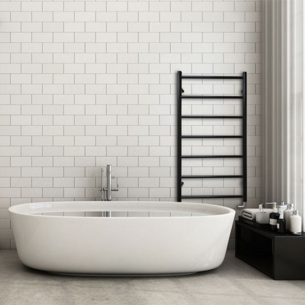 JIS Sussex Pevensey Black 975mm x 520mm Stainless Steel Towel Rail #2