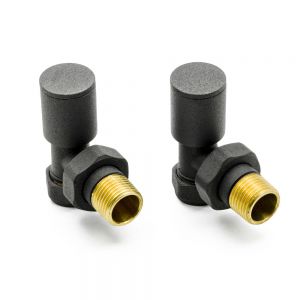 Reina Portland Anthracite Angled Manual Radiator Valves