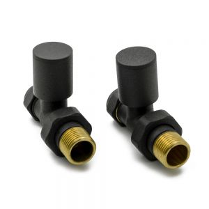 Reina Portland Anthracite Straight Manual Radiator Valves