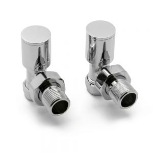 Reina Portland Chrome Angled Manual Radiator Valves