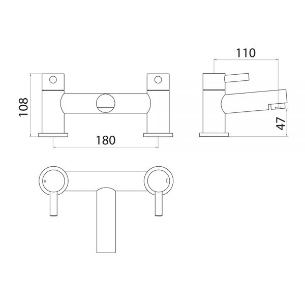 Apex Premier Chrome Bath Filler Tap #2