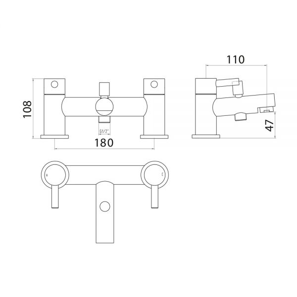Apex Premier Chrome Bath Shower Mixer Tap #2