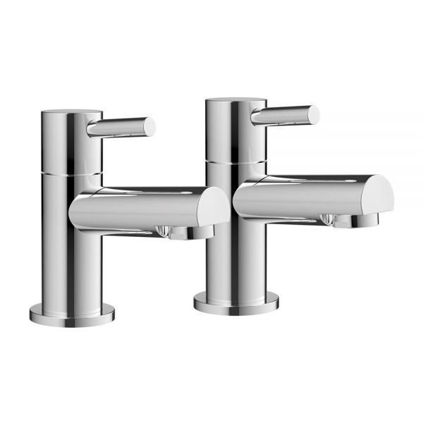 Apex Premier Chrome Bath Pillar Taps