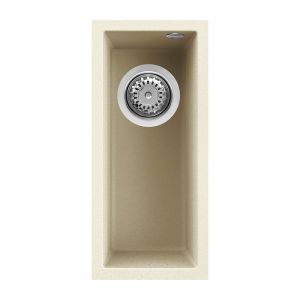 Reginox Quadra Cream 1 Bowl Undermount Granite Kitchen Sink 200 x 440mm