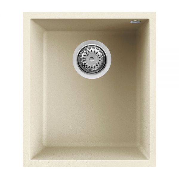 Reginox Quadra Cream 1 Bowl Undermount Granite Kitchen Sink 380 x 440mm