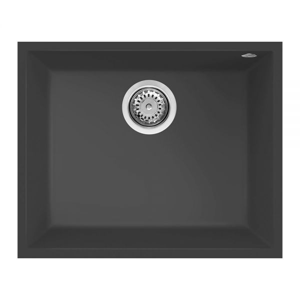 Reginox Quadra Black 1 Bowl Undermount Granite Kitchen Sink 540 x 440mm